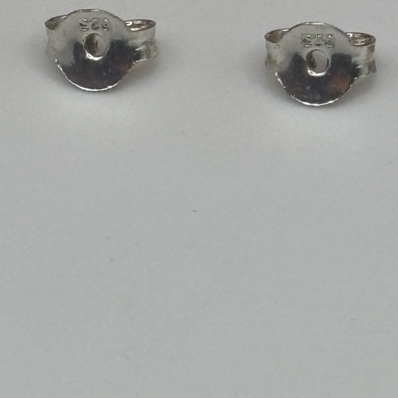 Diamond Silver Amethyst Huggie 
Hoop Earrings - Picture 6 of 9